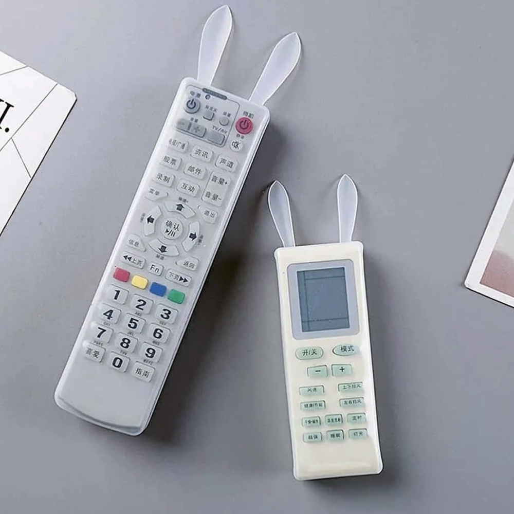 Silicone Remote Cover TV Remote Protector Remote Pouch Rabbit Ear Silicone Remote Protector