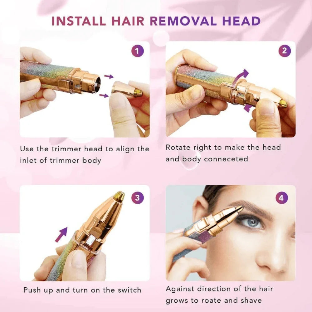 Rechargeable 2 in 1 Flawless Hair Trimmer
