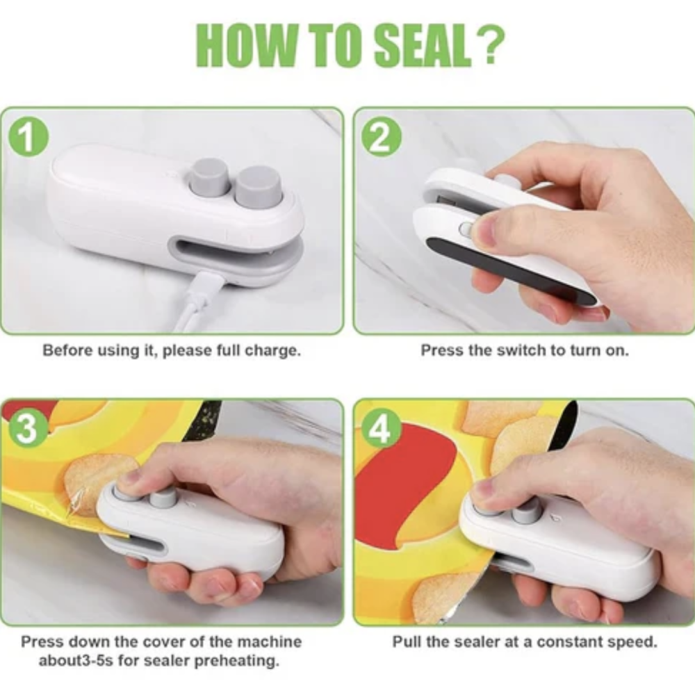 2in1 Rechargable Bag Sealing Machine