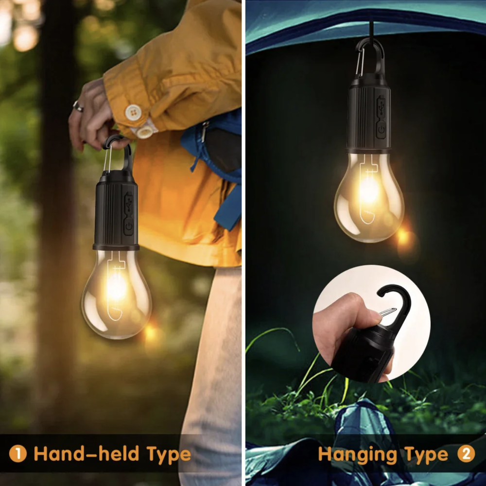 Rechargeable Hanging Bulb Light, Rechargeable Led Camping Bulb Lamp