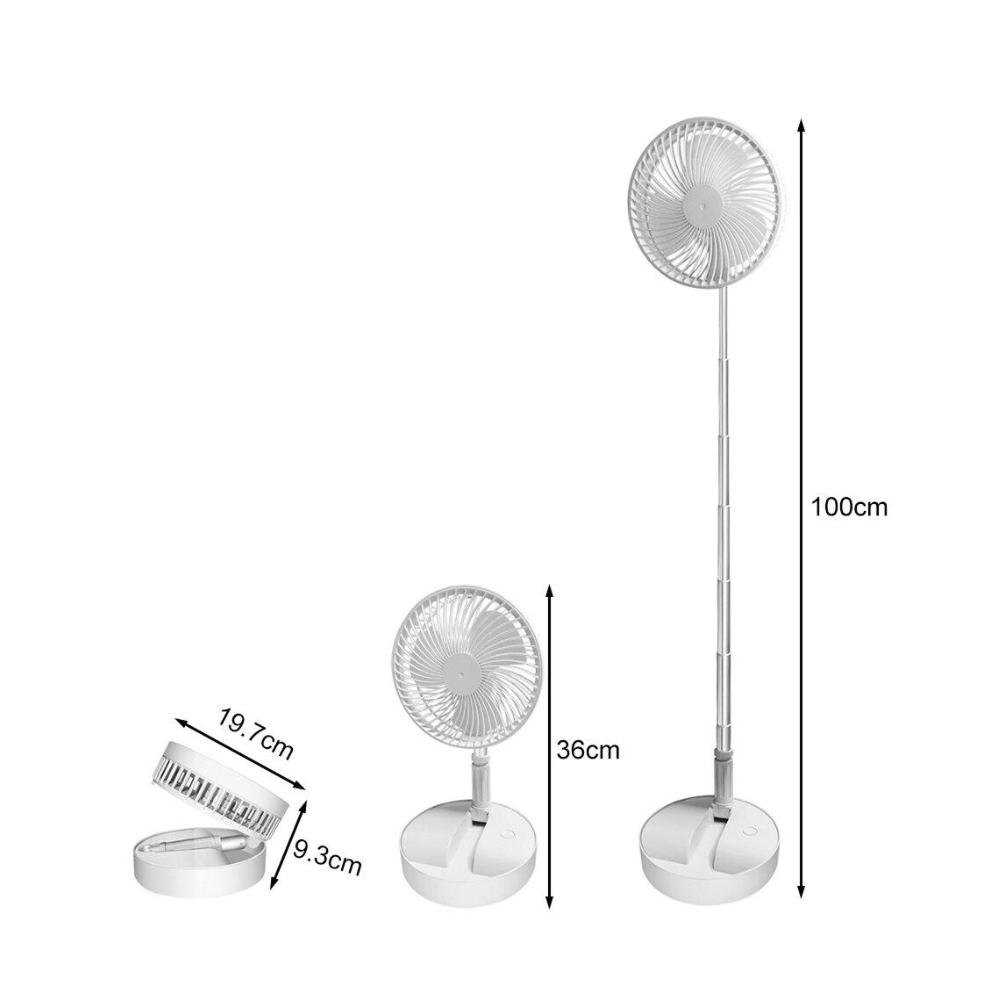 Rechargeable Pedestal Extendable Fan
