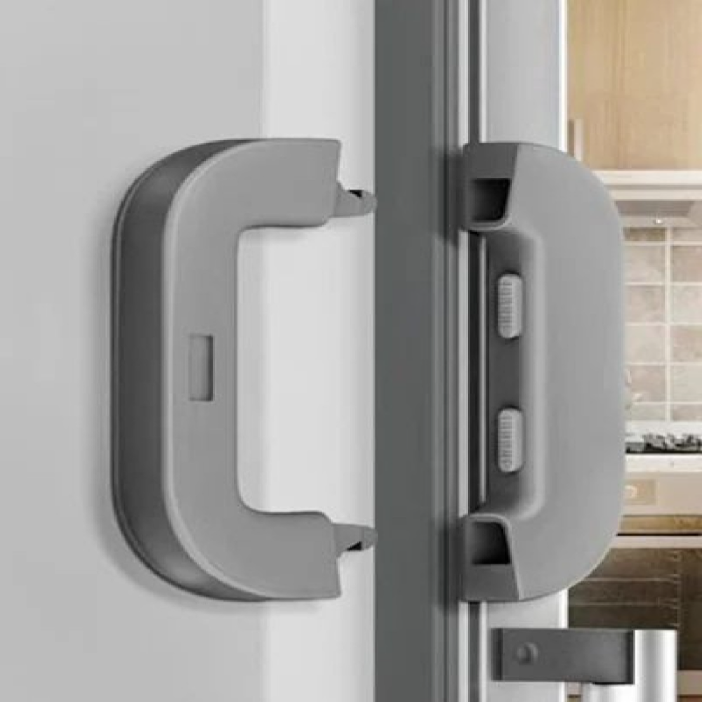 Child Safety Refrigerator Lock | Strong Adhesive Baby Safety Lock for Fridge, Freezer, Cabinet & Appliances