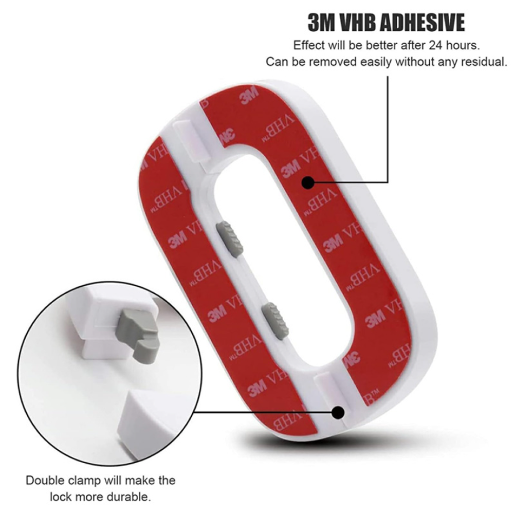 Child Safety Refrigerator Lock | Strong Adhesive Baby Safety Lock for Fridge, Freezer, Cabinet & Appliances