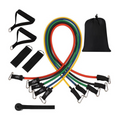 Resistance Bands Set - 11pcs Exercise Bands with Door Anchor, Ankle Straps and Handles - Workout Bands stackable