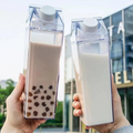Clear Acrylic Plastic square clear Milk Bottle Water Bottle