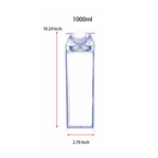 Clear Acrylic Plastic square clear Milk Bottle Water Bottle