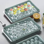 33 Grid Ice Cube Whisky and Cocktails Mold Tray - Round Ice Cube Tray with Lid