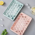33 Grid Ice Cube Whisky and Cocktails Mold Tray - Round Ice Cube Tray with Lid