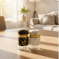 Salt And Pepper Marble Glass Shakers 2pcs
