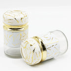 Salt And Pepper Marble Glass Shakers 2pcs