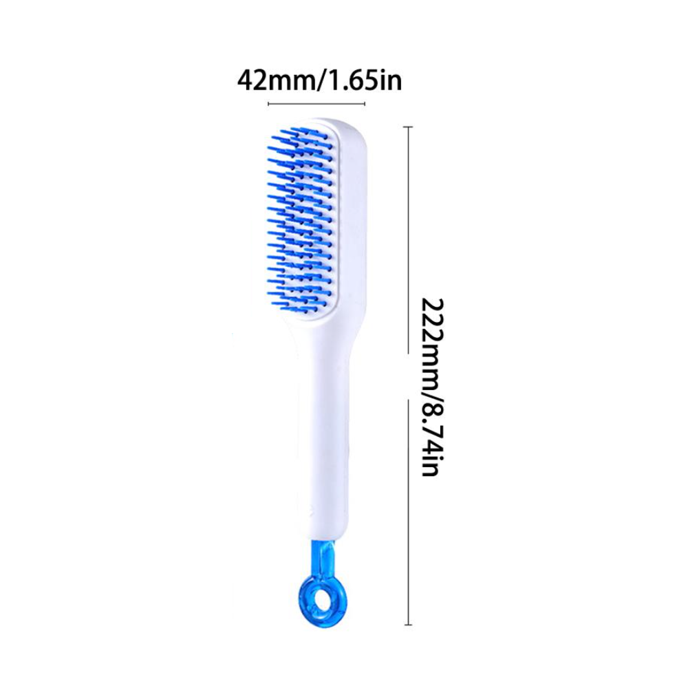 Key Pull Self Cleaning Hair Brush Hairbrushes for Women Easy Clean Hair Brush