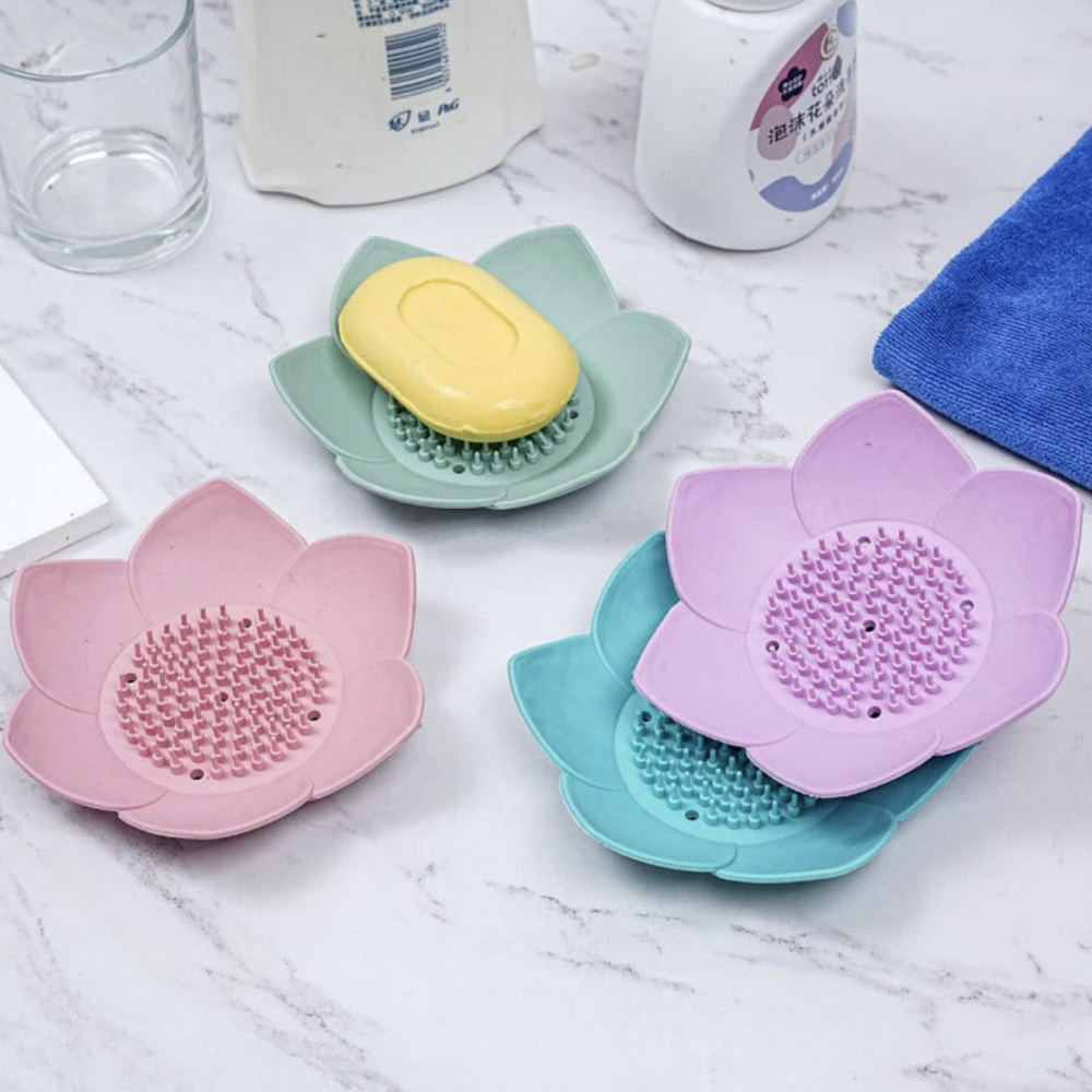 Silicone Flower Drain Soap Holder