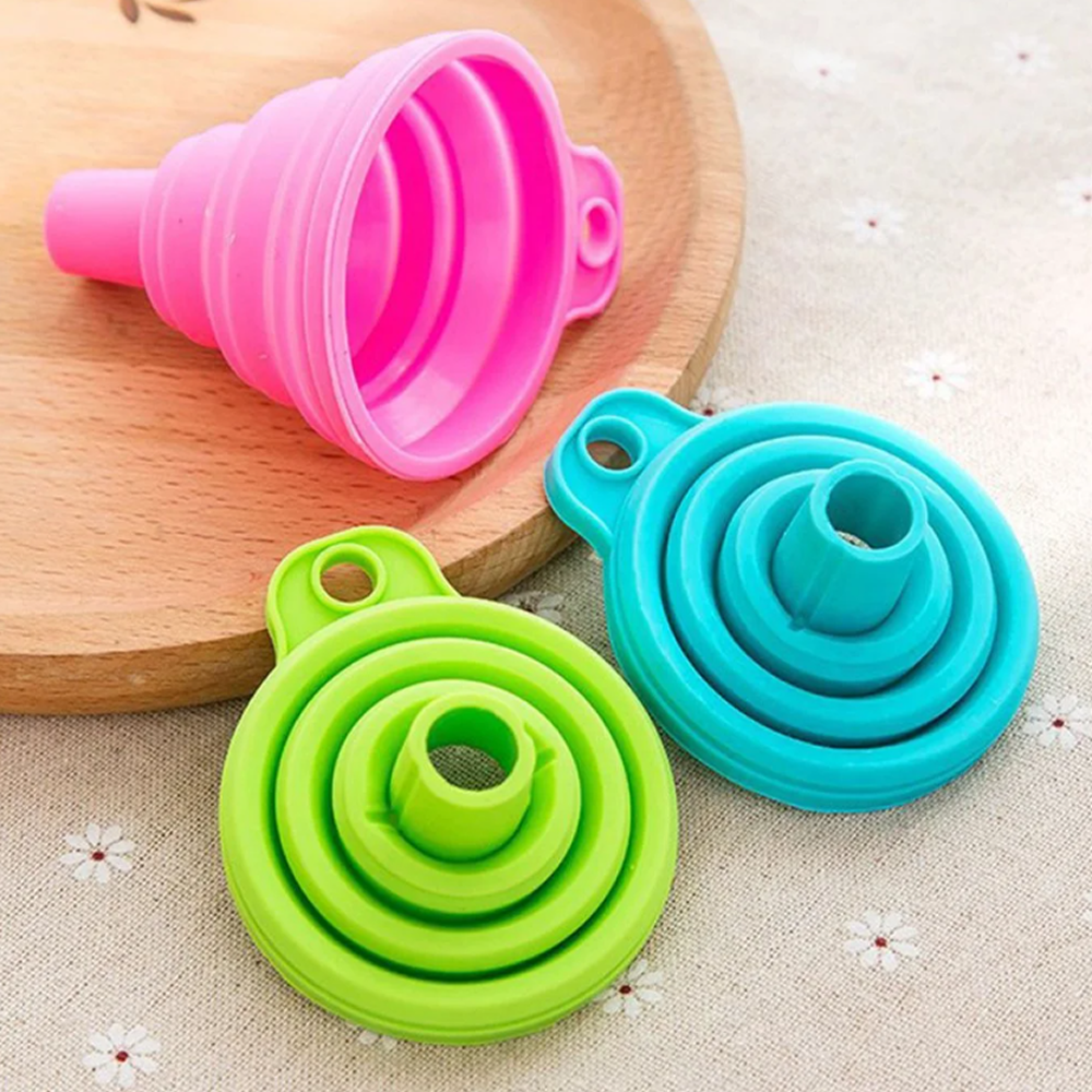 Kitchen Silicone Collapsible Foldable Funnel
