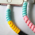 Pack of 4 Spiral Silicone Cable Protector Wire Protector for Chargers, Headphones, Mouse, and Cables Eco-friendly and Durable
