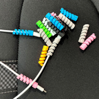 Pack of 4 Spiral Silicone Cable Protector Wire Protector for Chargers, Headphones, Mouse, and Cables Eco-friendly and Durable