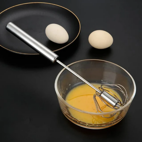 Stainless Steel Manual WhiskerStainless Steel Semi-Automatic Hand Push Egg Beater – Durable, Ergonomic, Rust-Resistant Kitchen Manual Whisker