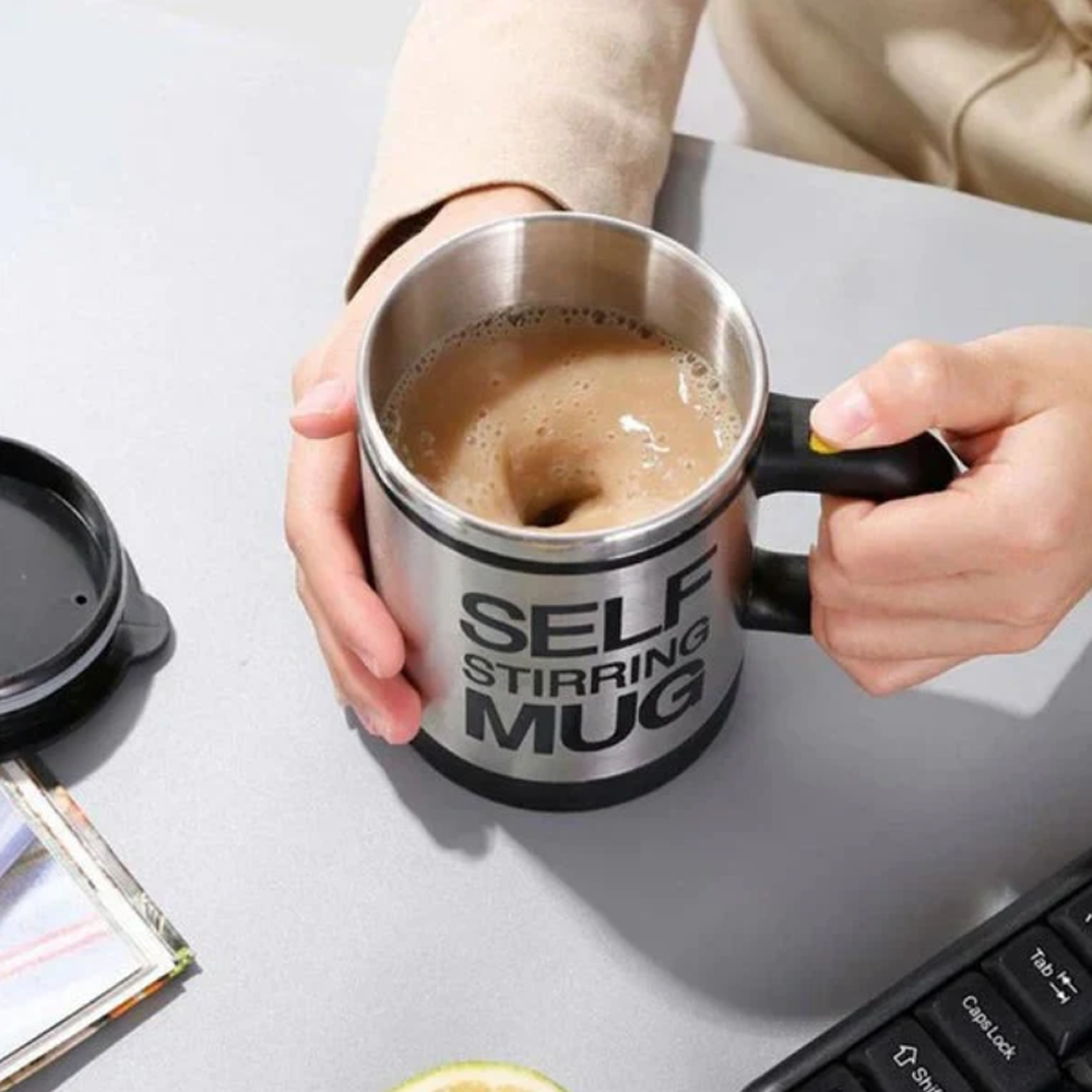 Automatic Stainless Coffee Mixing Cup Blender Self Stirring Mug