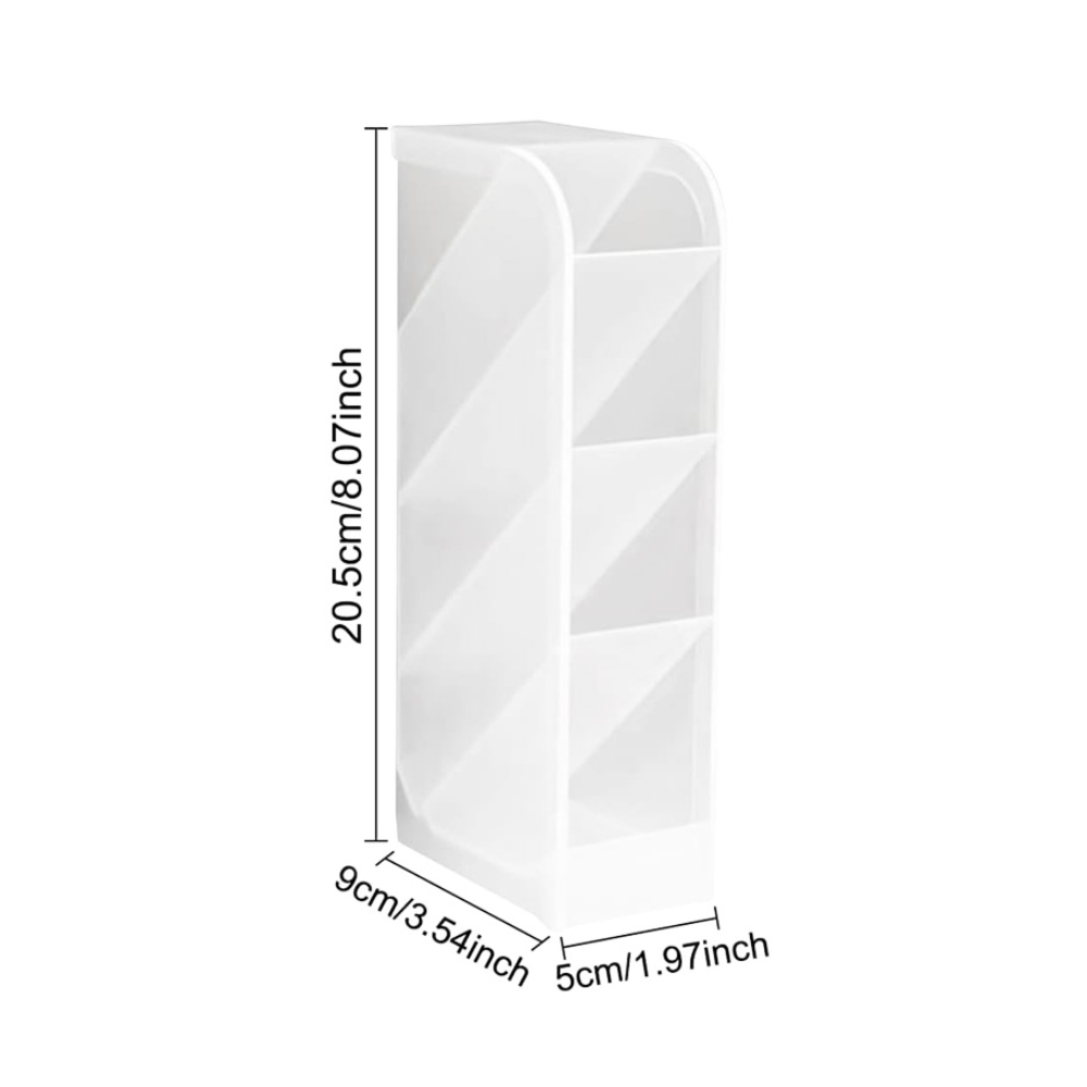Multi-function 4 Grid Desktop Pen Holder Office School Storage Case Clear 4 Colors Plastic Box Desk Pencil Organizer