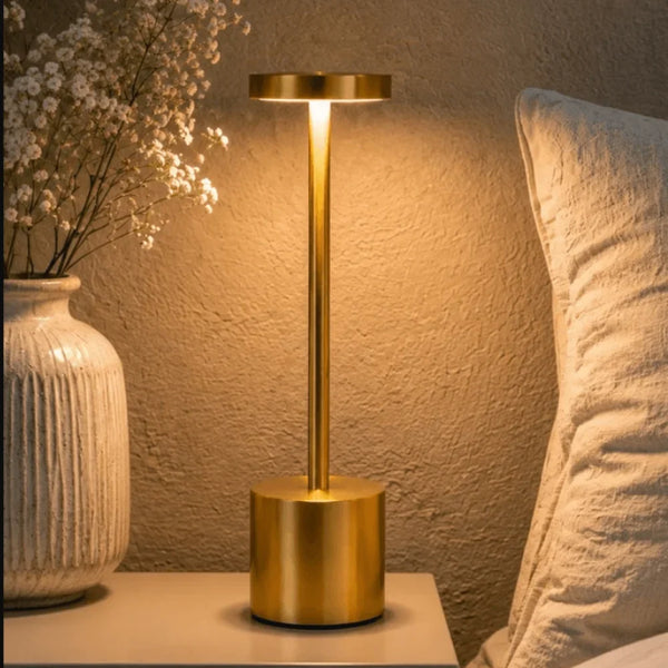 Classic Metal Touch Sensor LED Table Lamp Rechargeable Desk Lamp