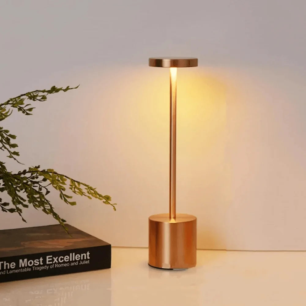 Classic Metal Touch Sensor LED Table Lamp Rechargeable Desk Lamp