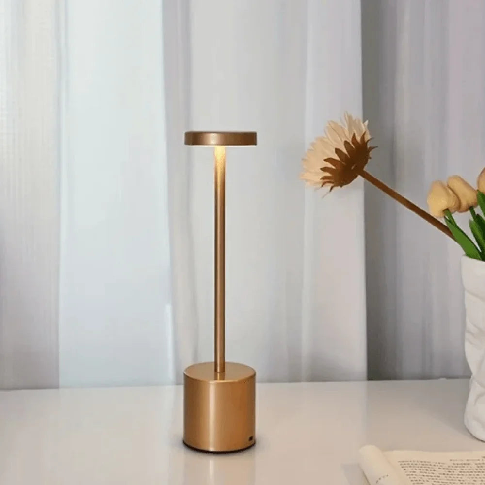Classic Metal Touch Sensor LED Table Lamp Rechargeable Desk Lamp