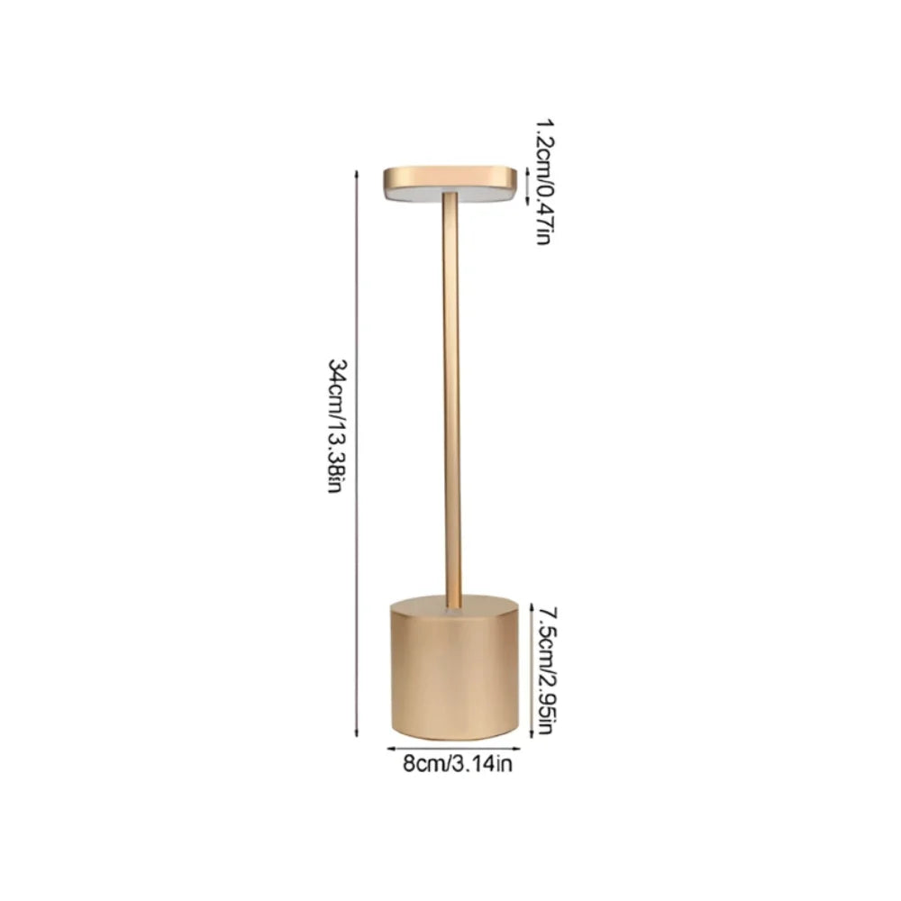 Classic Metal Touch Sensor LED Table Lamp Rechargeable Desk Lamp