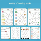 Magical Tracing Workbook Set,Reusable Calligraphy Copybook,Practice Drawing Book for Kids