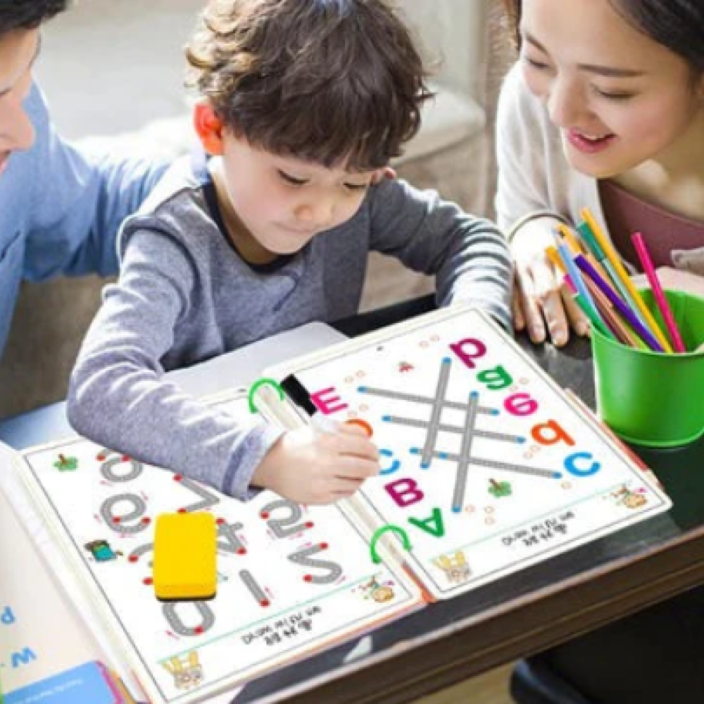 Magical Tracing Workbook Set,Reusable Calligraphy Copybook,Practice Drawing Book for Kids