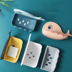 Self-Adhesive Wall Mounted Whale Shape Soap Box Holder