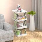 Multi-Functional Rack Versatile Stackable Organizer for Shoes, X Rack, Space-Saving Plastic Cabinet